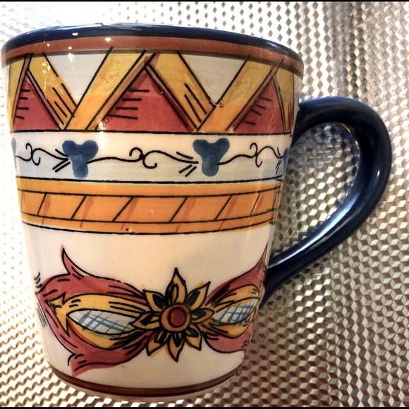 4 TUSCAN STYLE HAND PAINTED MUGS ! - Picture 3 of 8